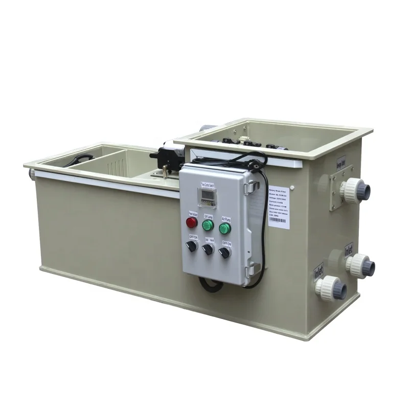 QihangRAS Household Garden Koi Pond 5 m3 Water per Hour Combi Rotari Drum Filter