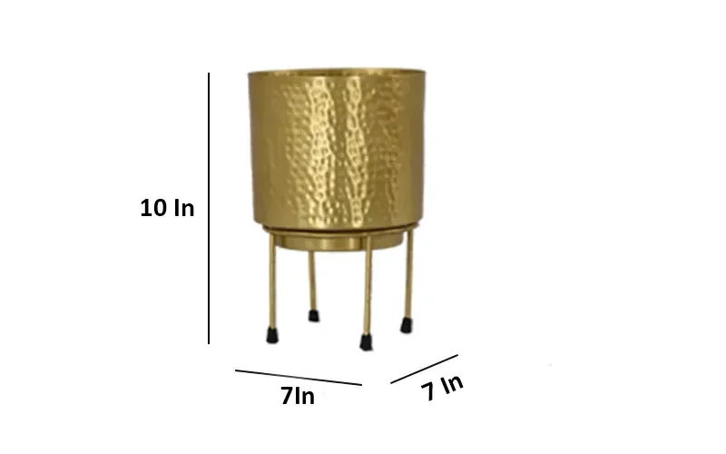 Royaloak Gold Metal Planter With Stand New design Modern