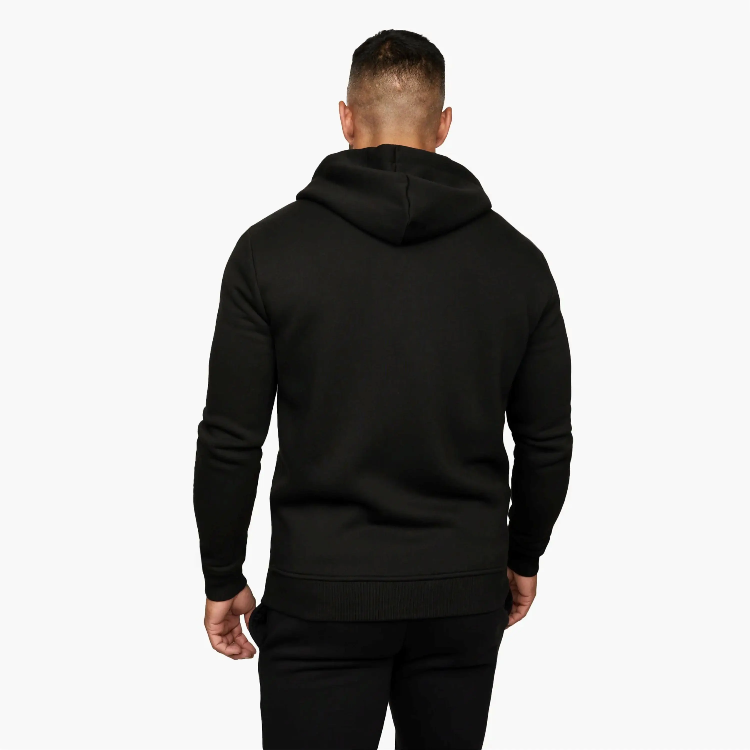 Wholesale High Quality Plain High Collar Unisex  100% Cotton Hoodie Customizable GSM Mens  Hoodies OEM Blank Hoddie