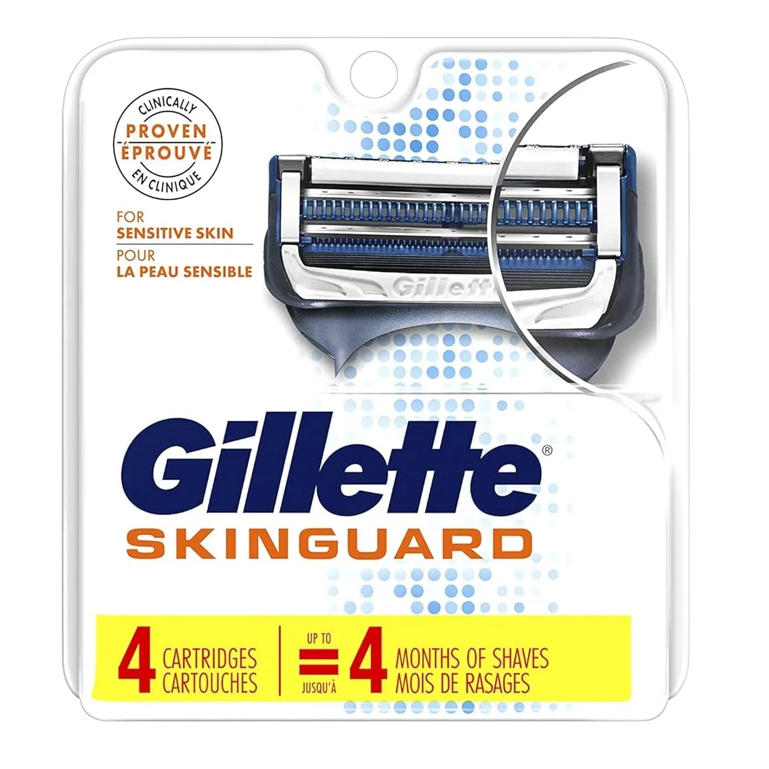 Gillette Skinguard Sensitive Blades Refill 4 Pack
