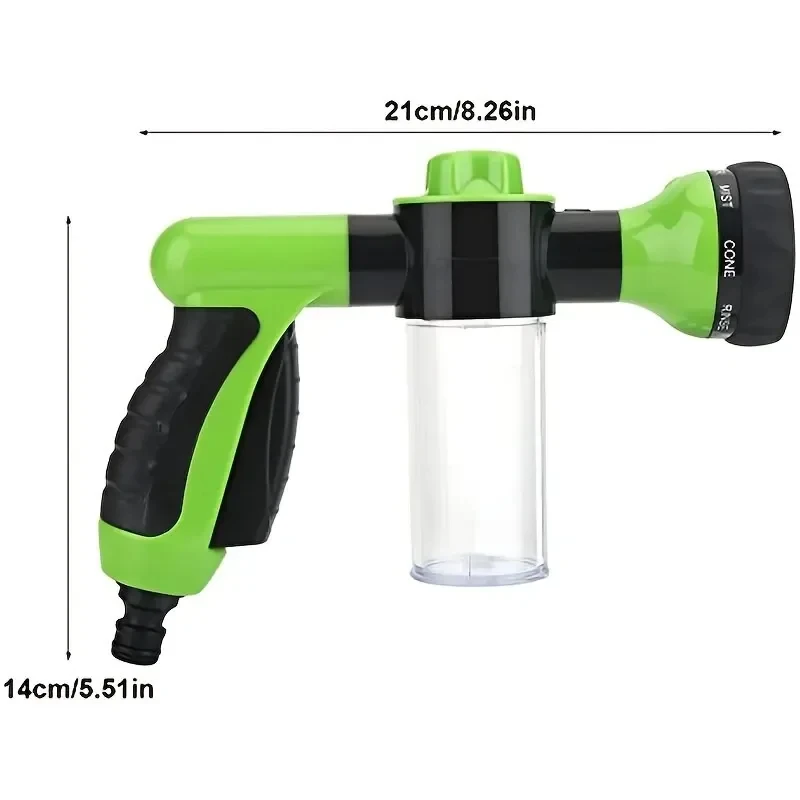 8 Spray Patterns for Watering Plants Garden Hose Nozzle High Pressure Spray Gun Nozzle for Watering Plants Lawn Patio, Cleaning