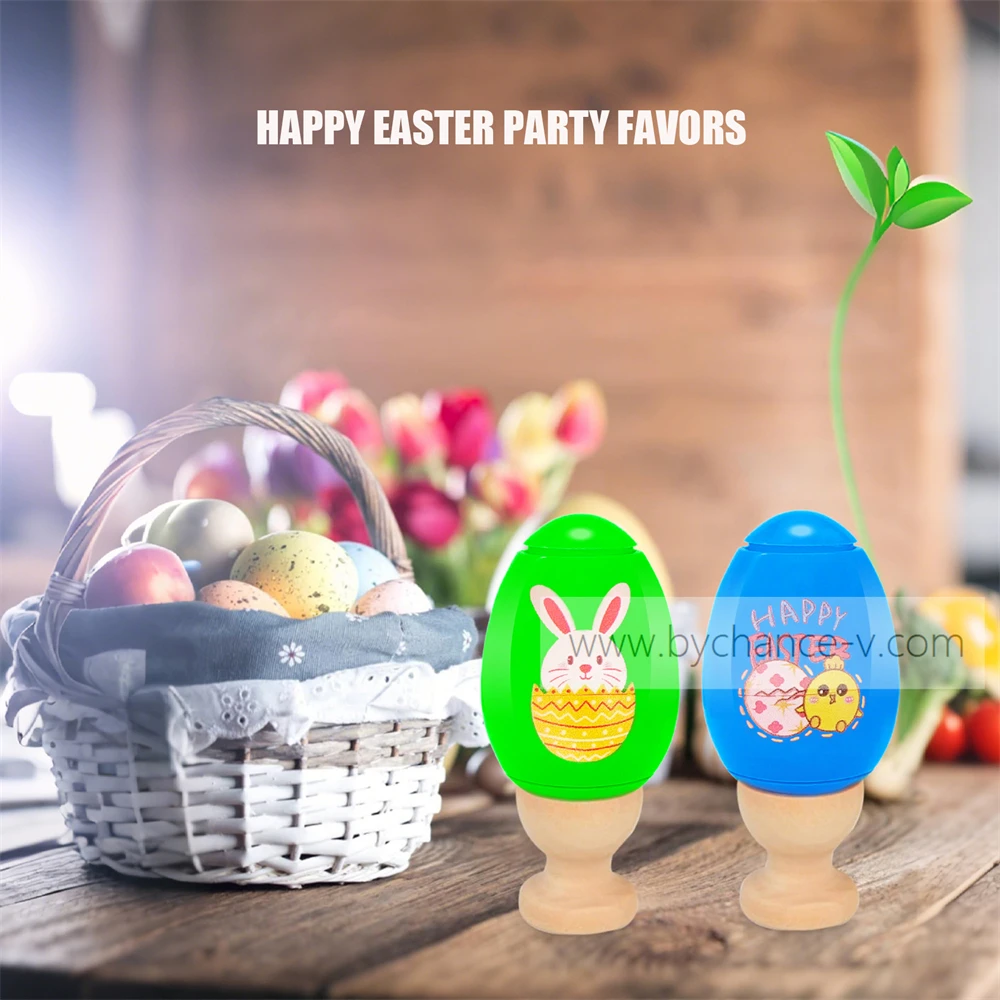 Wholesale budget friendly Easter egg hunt toy Easter themed egg shape fidget spinner perfect for Easter gift basket stuffer