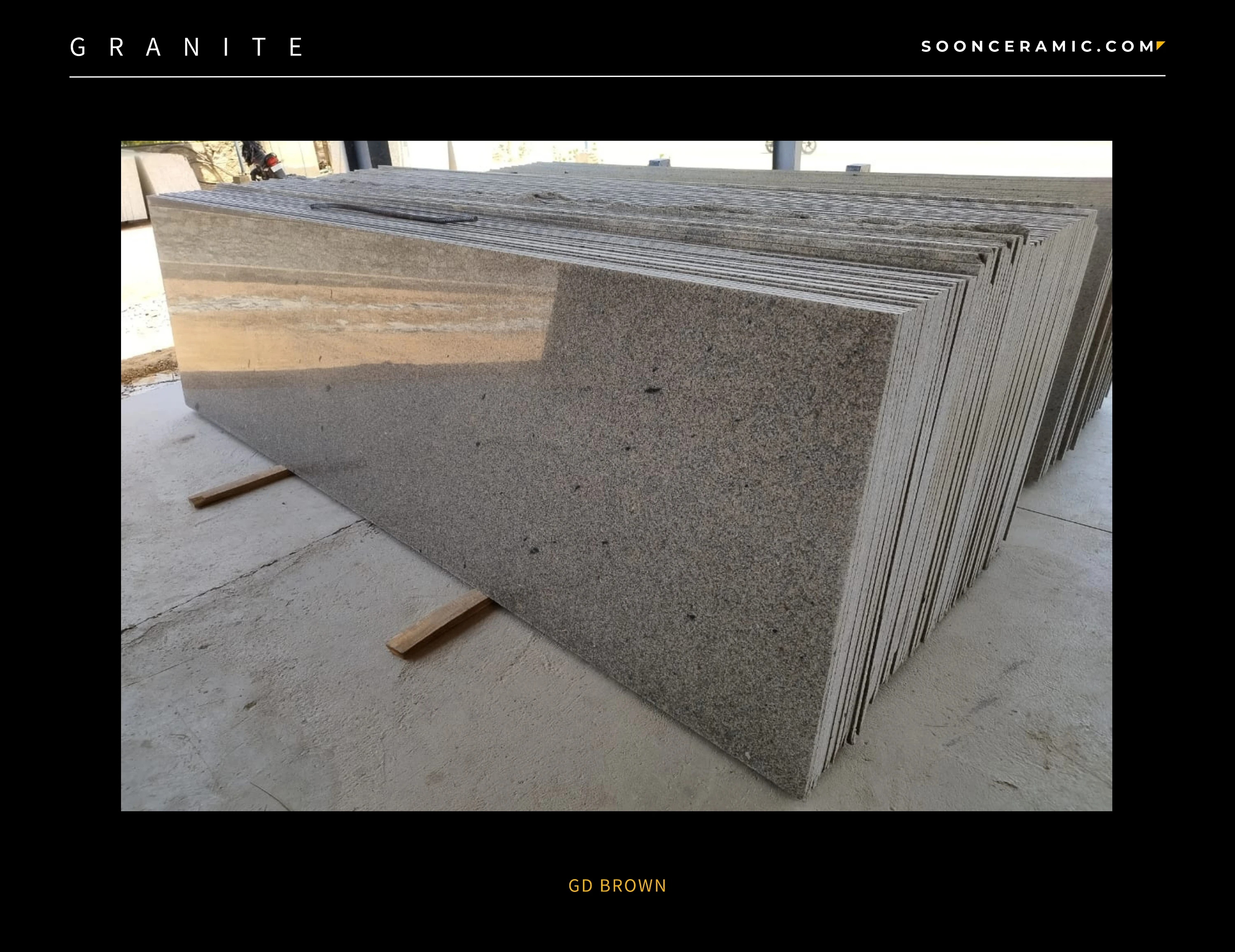 Best Quality Polished Finished GD Brown Granite Slab Natural Stone for Wall and Flooring Decoration from Indian Manufacturer