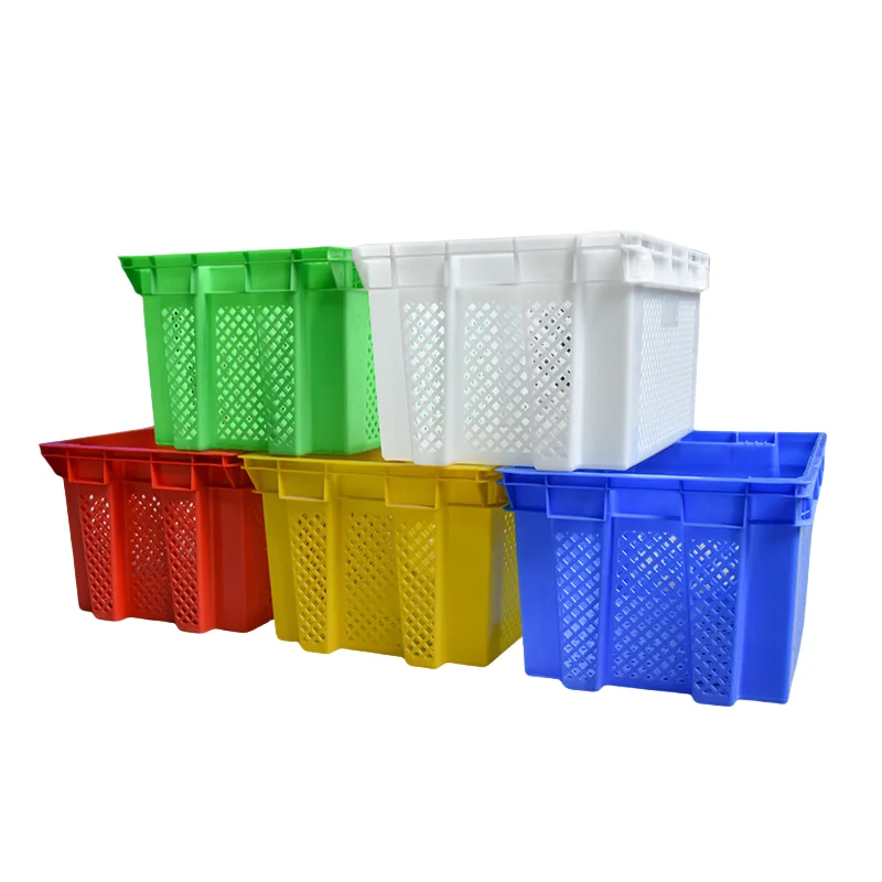 Big Crate Price Equipment to Produce Plastic Storage Stackable With Lid Attached Tote Container