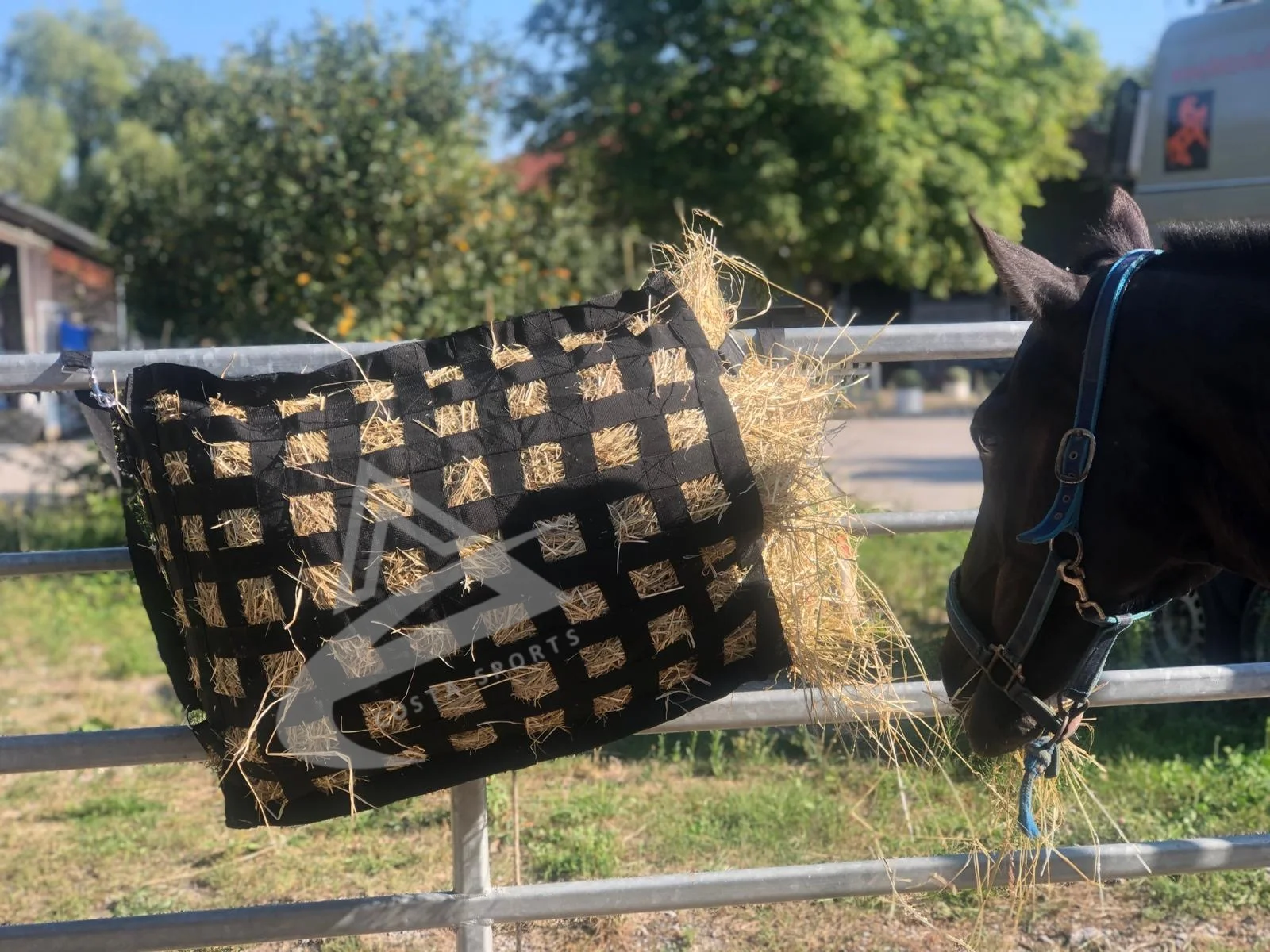 Вся распродажа Лучший Прочный Мешок Для Кормления лошадей сено сетка для крепкий нейлоновый мешок