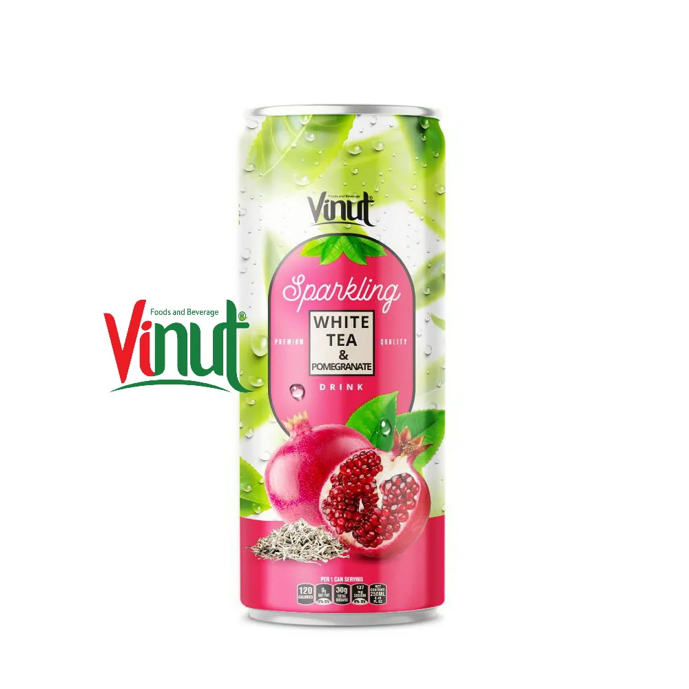 Best Manufacturer Supplier from Vietnam 250ml VINUT Premium White tea Pomegranate Sparkling water