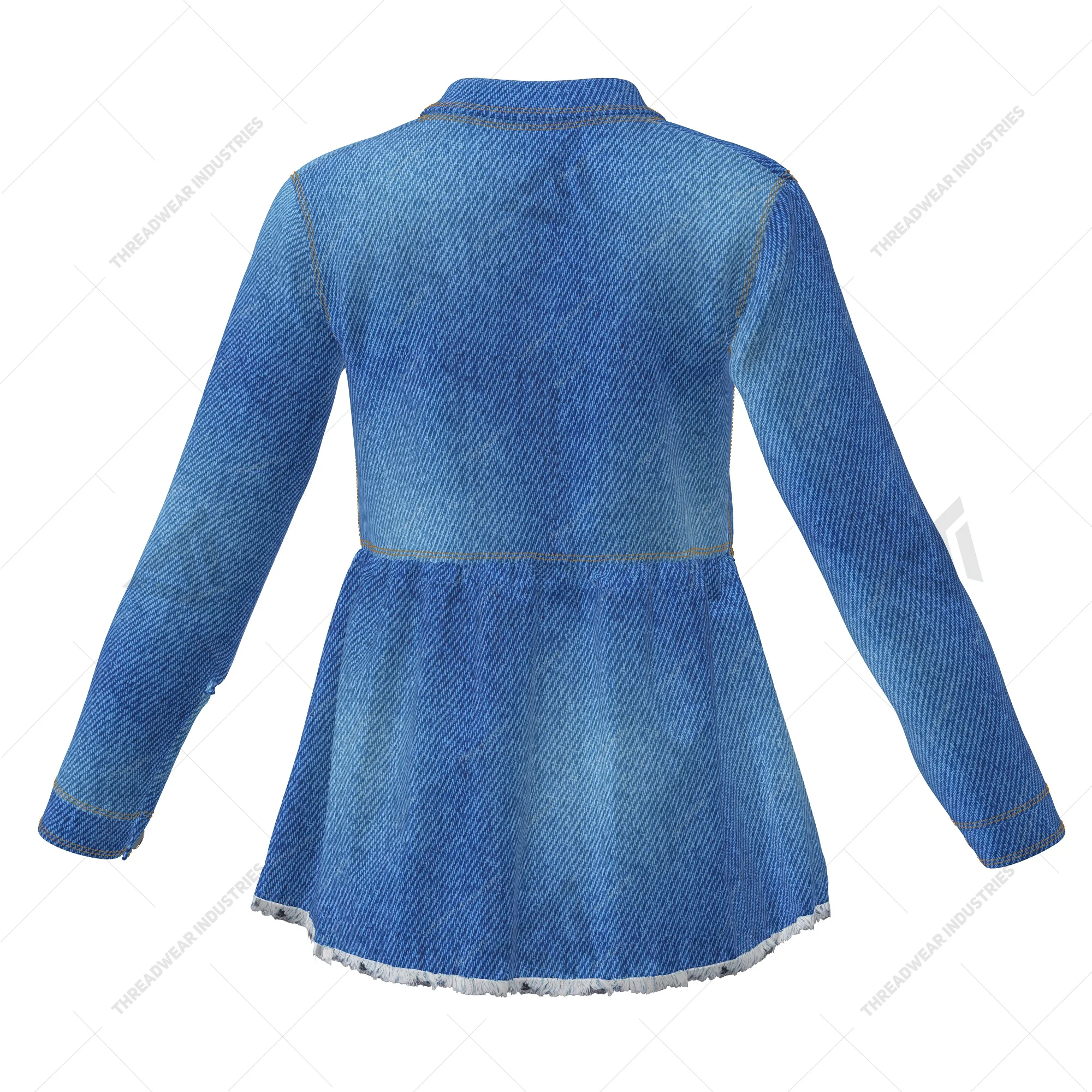 Custom Wholesale Bulk Sigma Gamma Rho Sorority Clothing Embroidered Jean Denim Peplum Jacket Top