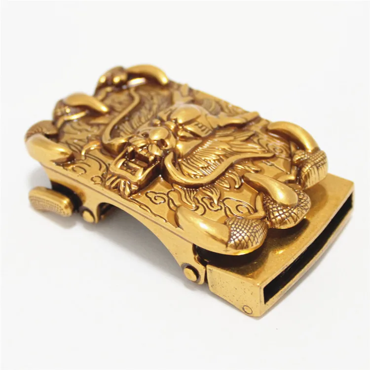 OEM Gold Automatic Buckle 35mm Wide Custom Belt Buckle Logo Metal Buckle for Belt