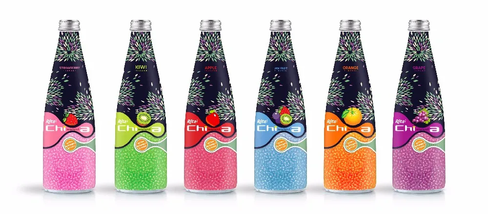 Chia Seed With Peach  Flavor 450ml Pet Bottle - Customize your own private label brand