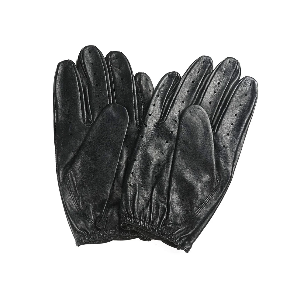 Custom Leather Driving Gloves Outdoor Men Touch Screen Motorcycle Driving Leather Gloves