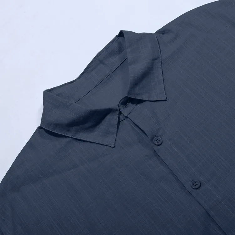 Cotton Linen Shirt Men Two Piece Summer Sets White Matching Beach Wear Summer Short Set Men Casual Beach Shirt and Short