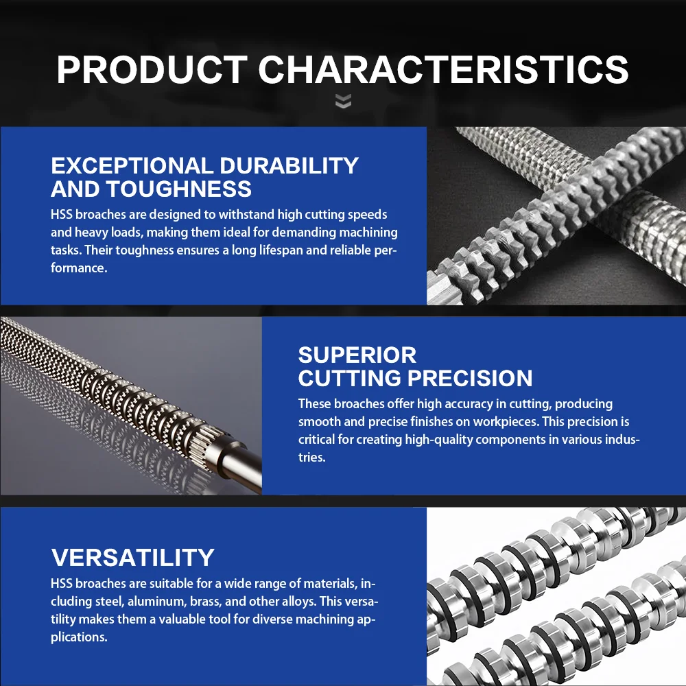 Factory customization HSS M2 M35 M42 Broaching tool Internal spline broach Involute spline broach for lathe