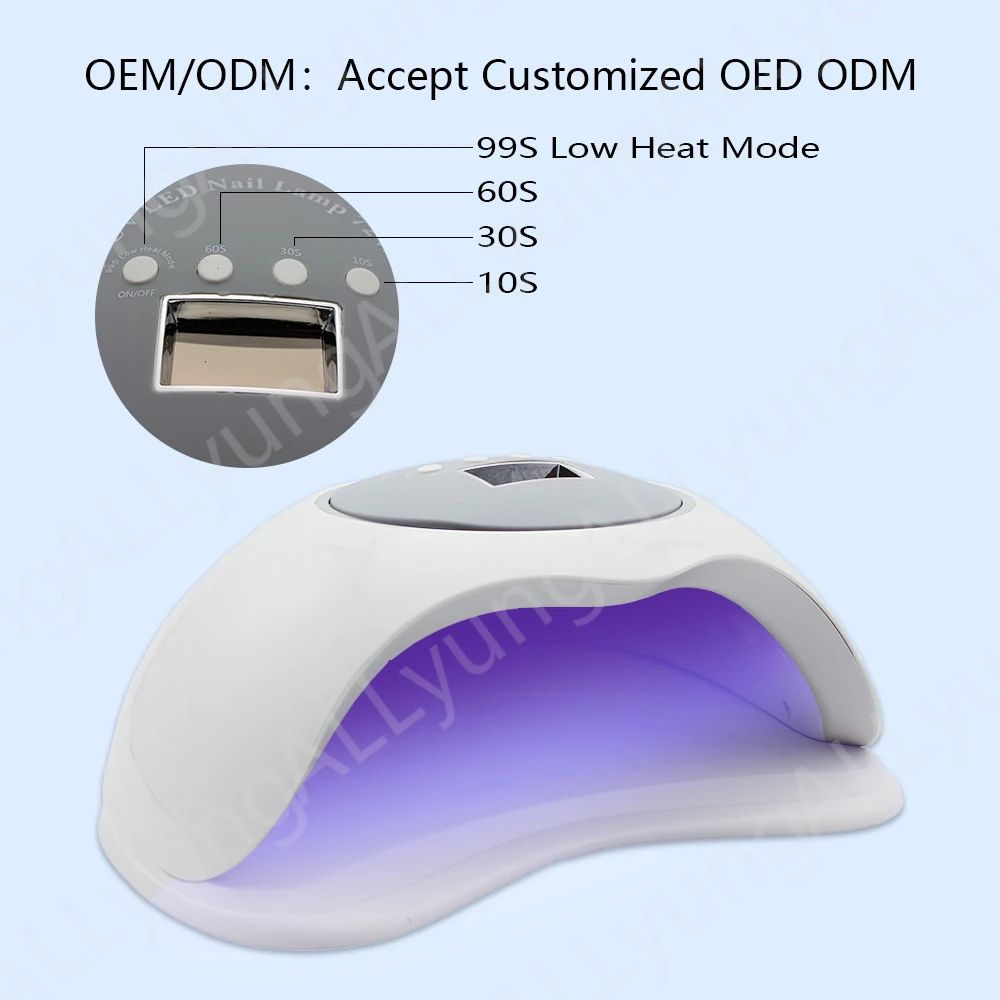 Direct Sales 72W Two-Hand UV LED Nail Desk Lamp Reasonable Price Manicure Polish Dryer with Plastic Material