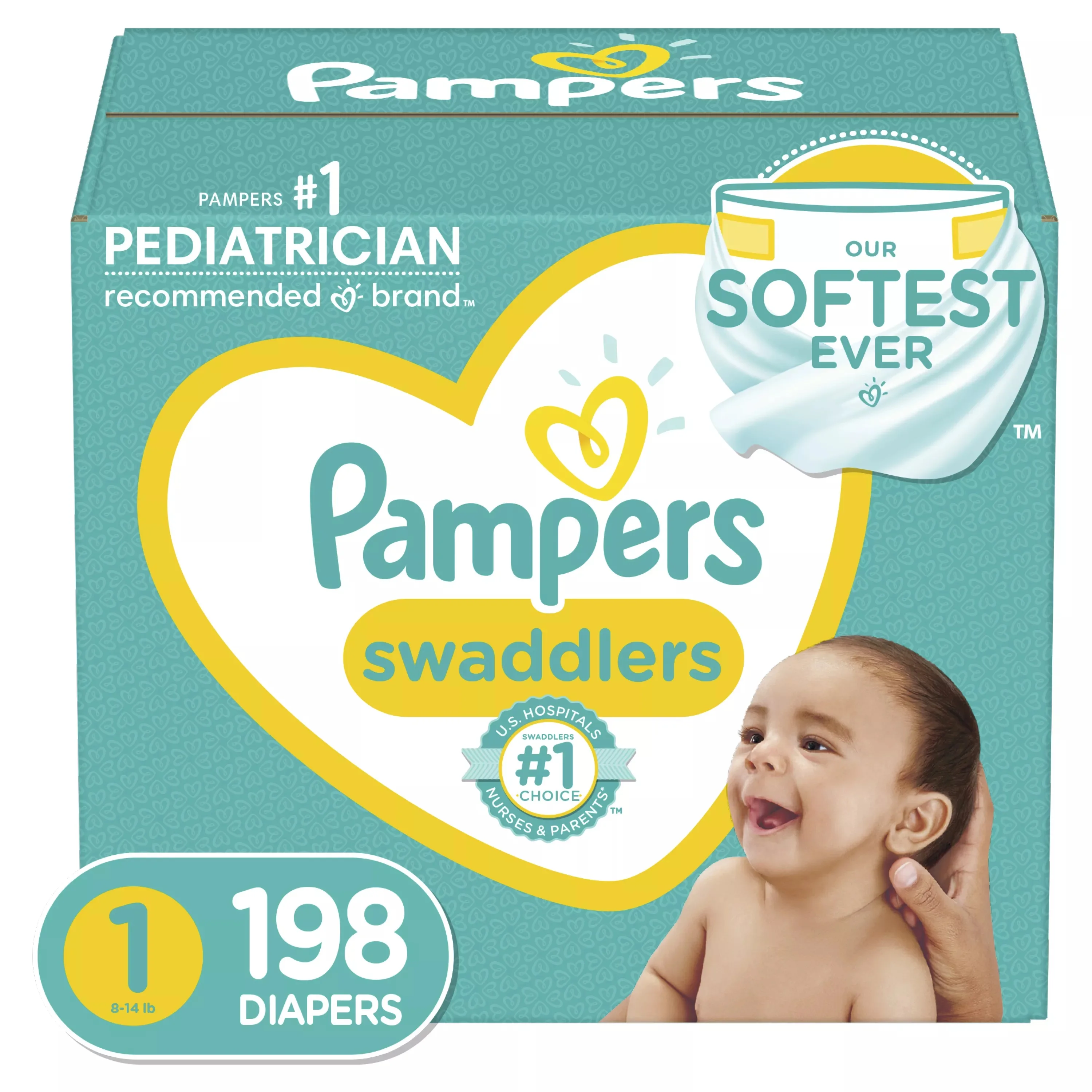 Pampers Baby Dry Size 8 Sample 5x Diapers All New Size Imported Pampers 8