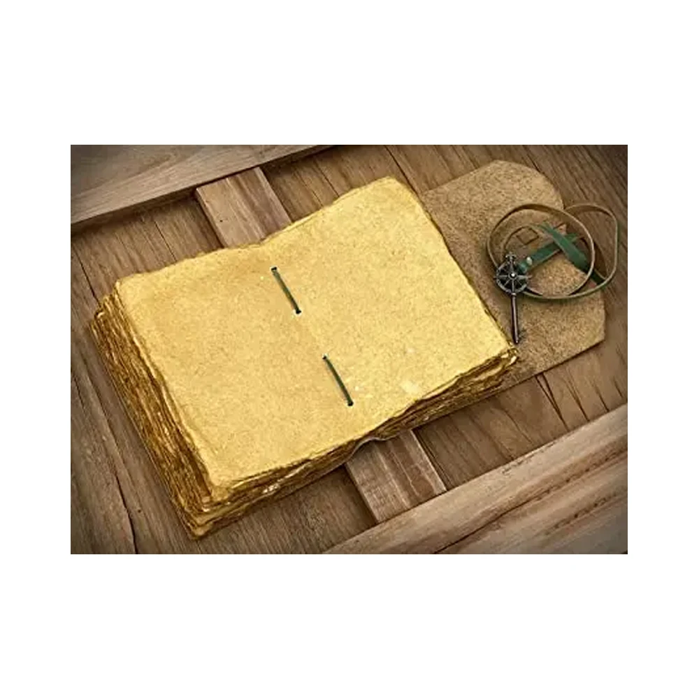 Standard Quality Beautiful Garden Flower Embossed Leather Antique Handmade Deckle Edge Vintage Paper Leather Bound Journal