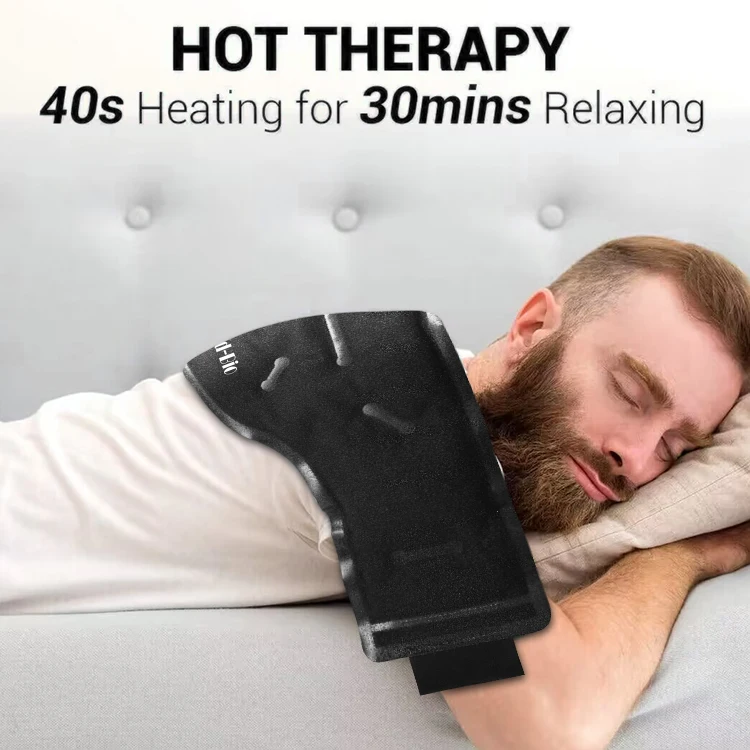 World-bio New Arrival Black Color Neck Ice Pack Wrap Cold Pack Compress Therapy for Pain  Injuries of Neck Lower Back