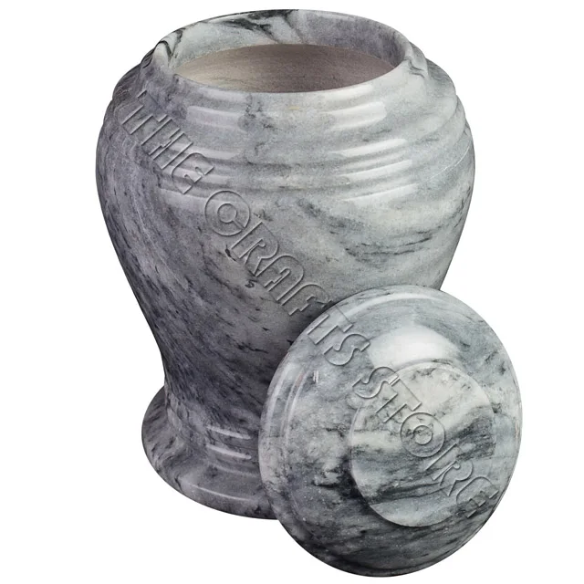 Hot Selling Direct Factory Grey Marble Jade Extra Large Tower Funeral Burial Urn and Marble Cremation Urn Ashes
