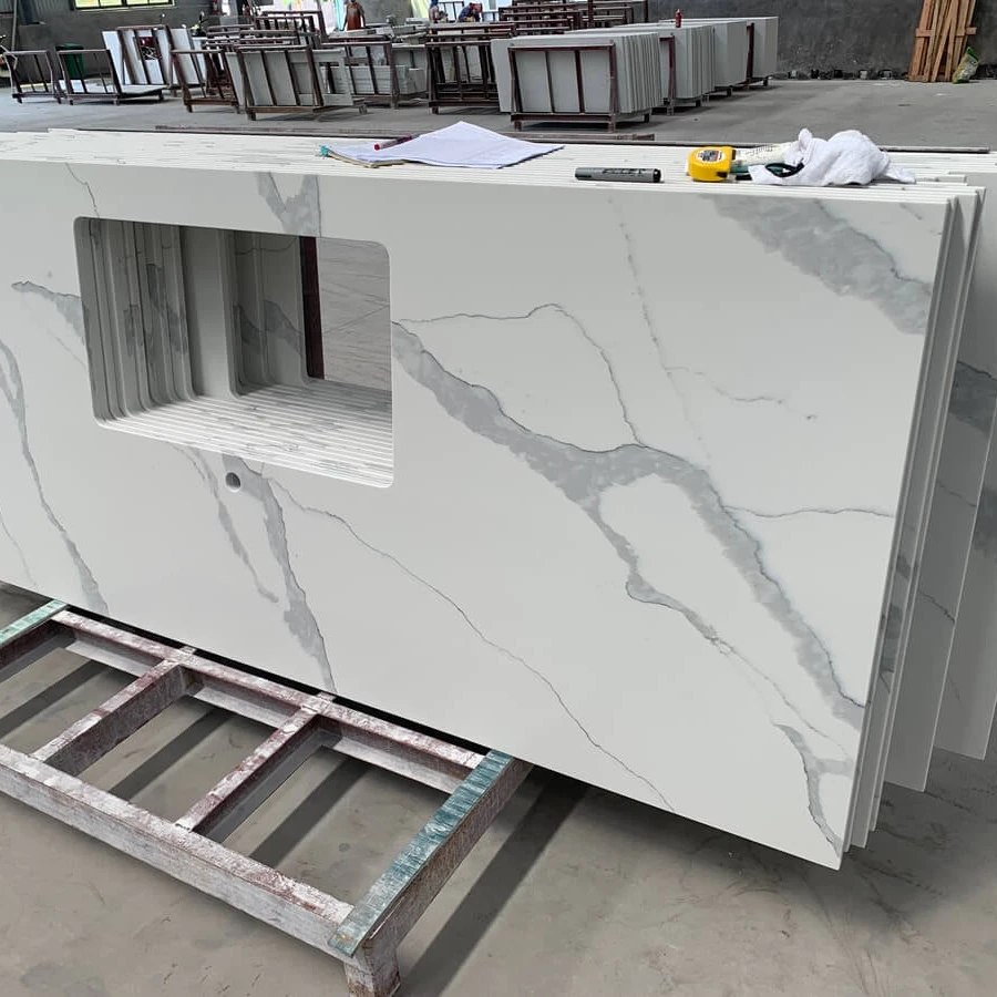 Modern Onyx Carrara Indian Quartz Artificial Stone for Kitchen Countertops for Modern Design