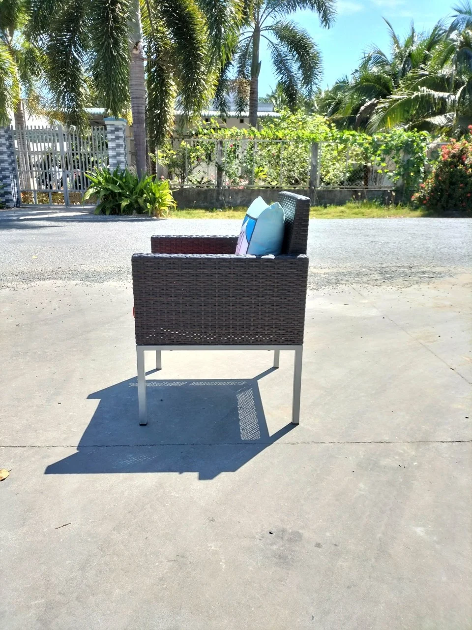 PRCF-174 Outdoor Coffee wicker rattan furniture factory leisure relaxing seating outdoor garden sets Dining set whole sale