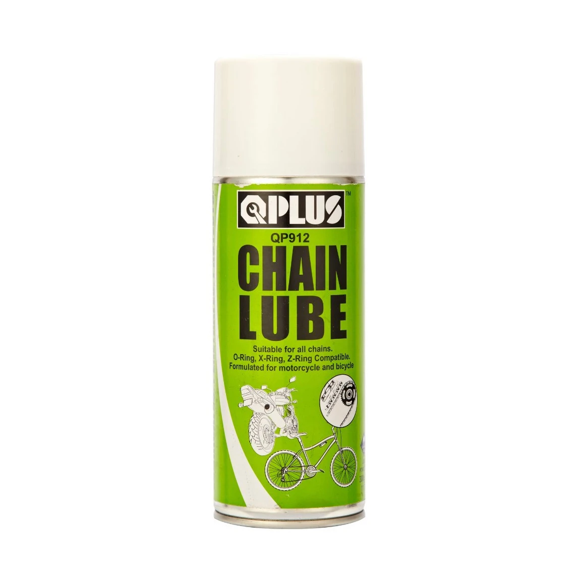 Premium Leading Manufacturing Exporter QPlus Chain Lube QP911/QP920/QP912] Non Staining Formulation and Convenience Packaging