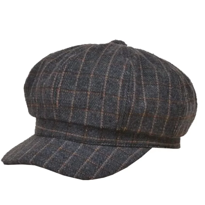 Men Womens Newsboy Cap Beret Hat for Fashion Ladies Classic Octagonal Hat