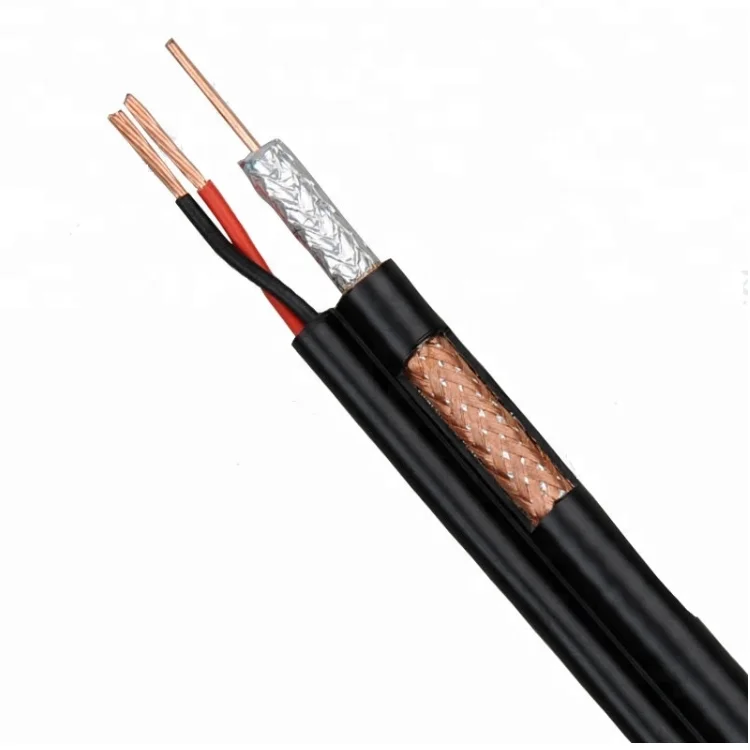Прямая поставка с завода кабели Rg59 + 2dc для камер видеонаблюдения Rg6 силовыми проводами коаксиальный