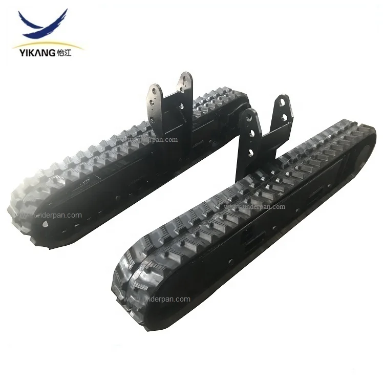 Factory price 2 tons mini rubber track undercarriage for crawler spider lift chassis from China YIKANG company