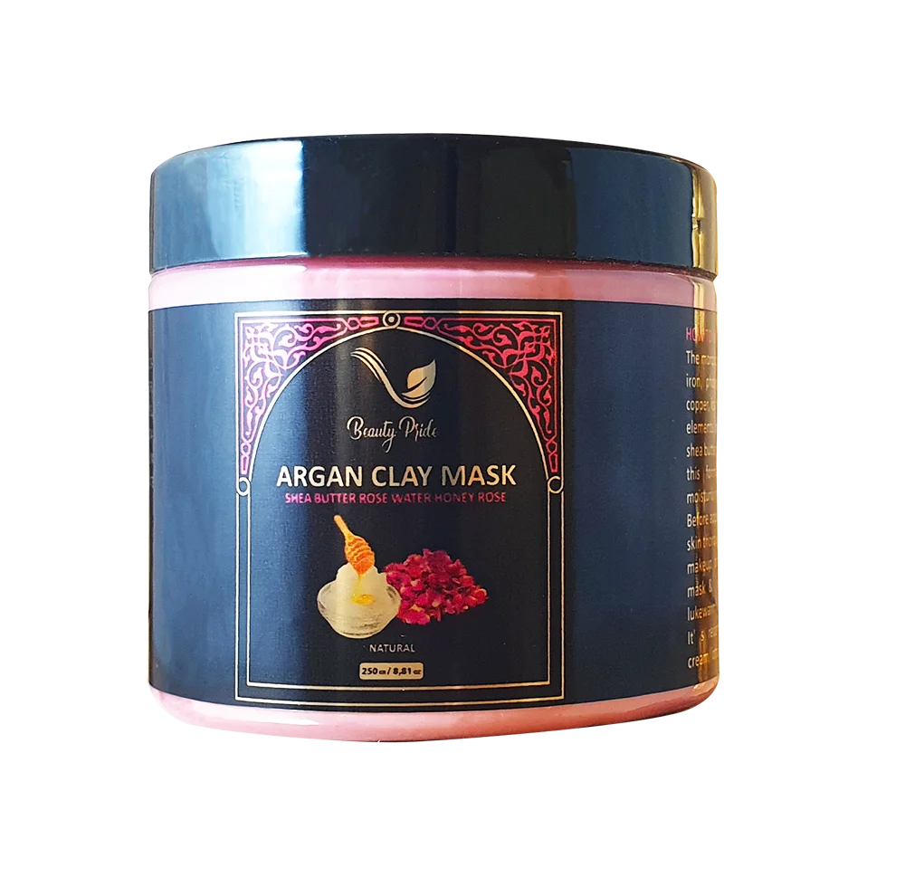 Wholesale Private Label Skincare Face Body Mask  Cosmetic Vegan Mud Mask with argan oil & rose Pores Deep Cleansing  nourishing