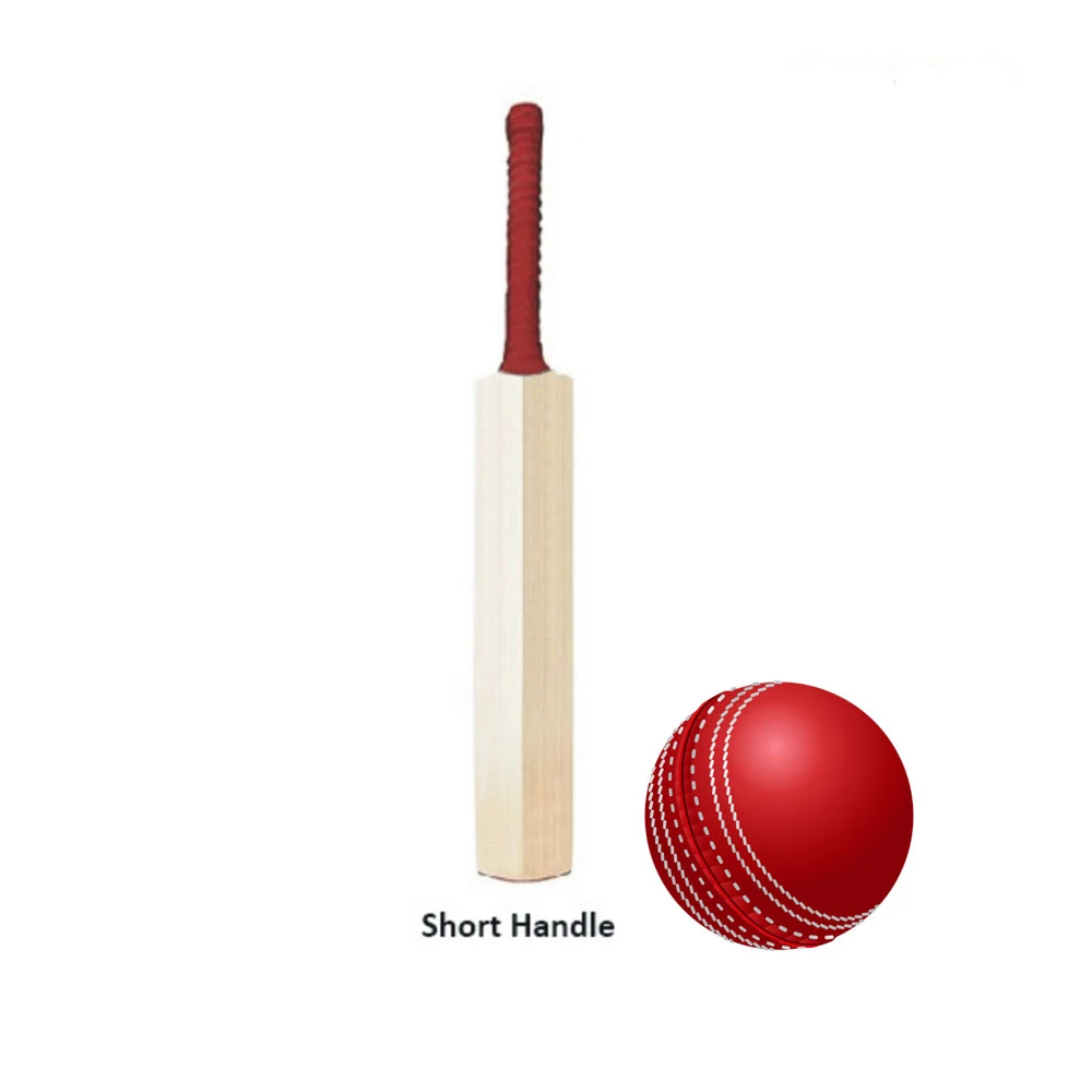 Best Selling Plain English Willow Top Quality Competition Short Handles Strong Grip Professional Hard Ball Cricket Bats