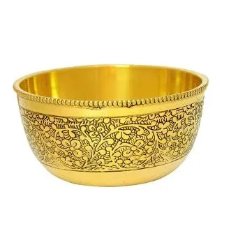 Hammered Design Snacks and Fruit Server Bowl Used for Serving Delicious Food Salad and Dessert at Home