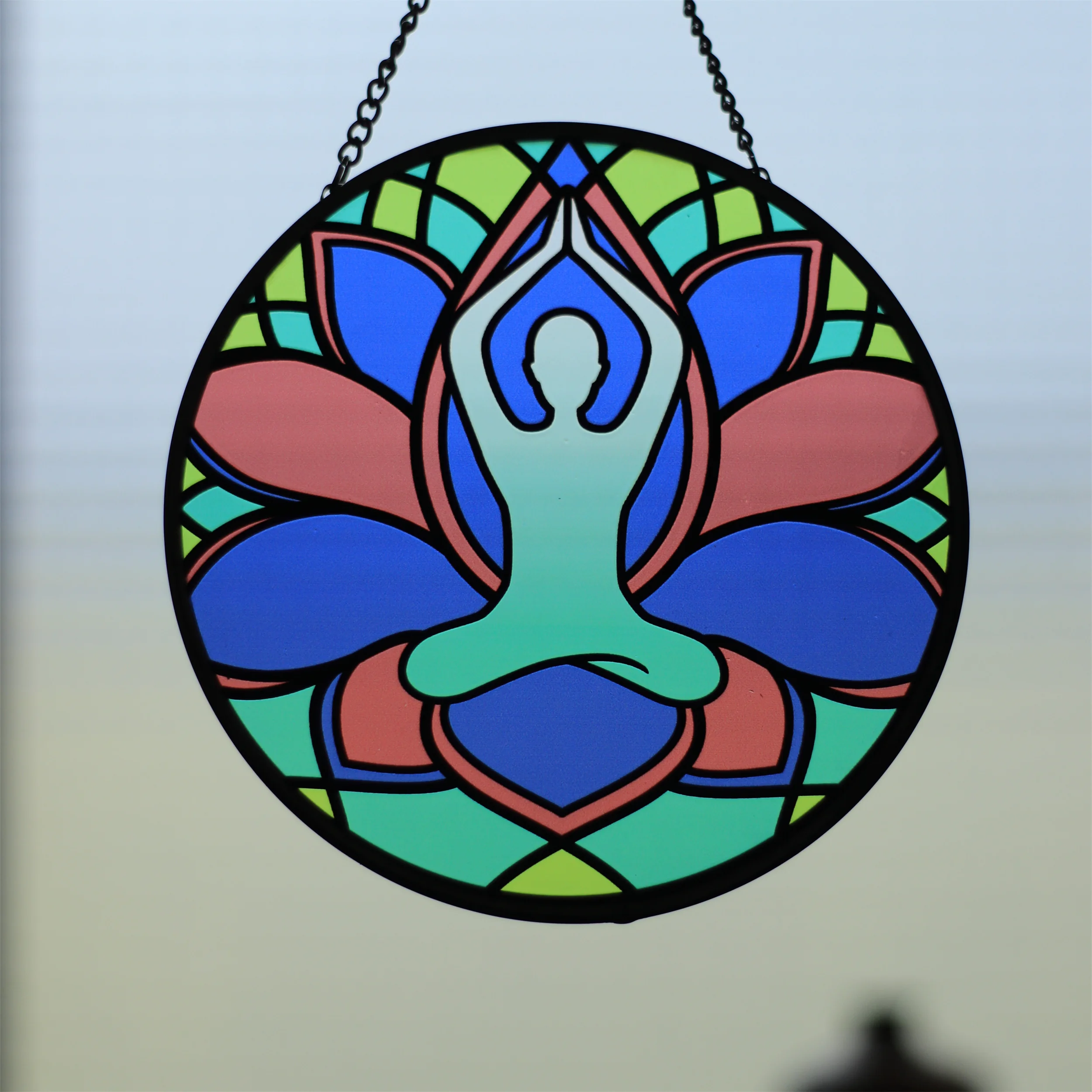 Best Selling Stained Glass Scrap Tiffany Window Decoration Pattern Brushed Nickel Pendant Light Faux Peacock Front For Wholesale