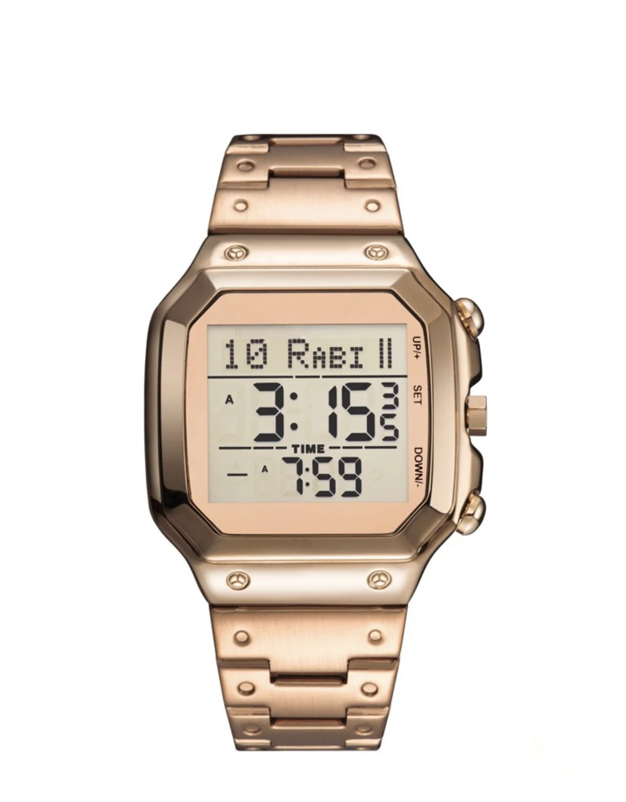 Hot Selling Custom Logo New Modern Waterproof Muslim Azan wrist Watch with Worldwide Prayer Time