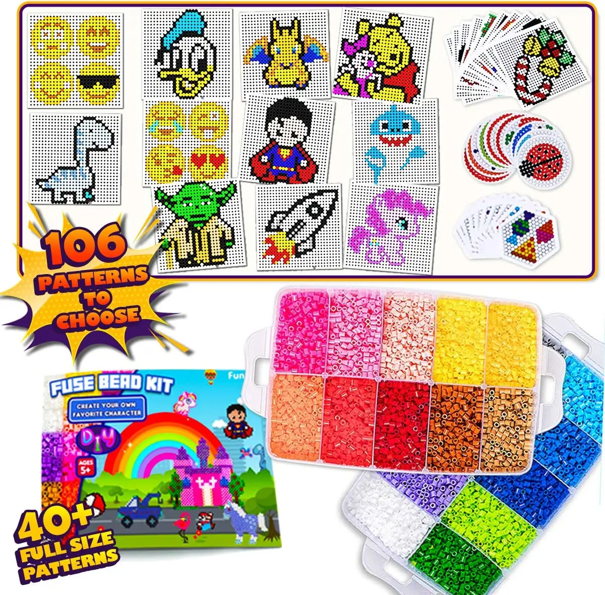 Custom Mini Compatible Hama Melty Beads Melting Iron Fuse Beads Craft Set DIY