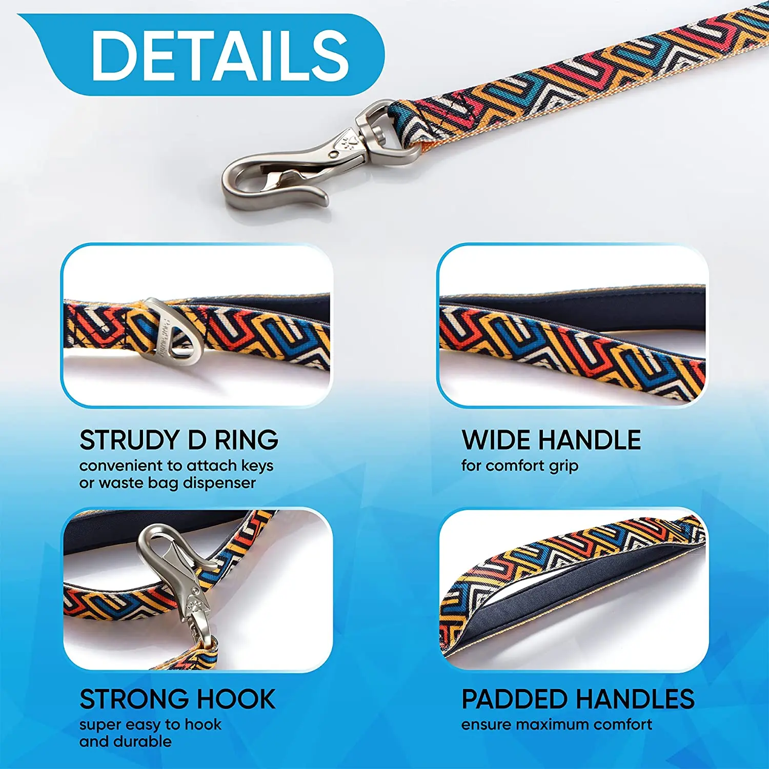 Custom Colorful Pattern Luxury Printed adjustable Pet Collar Leash Bandana Dog Harness and Leash Set