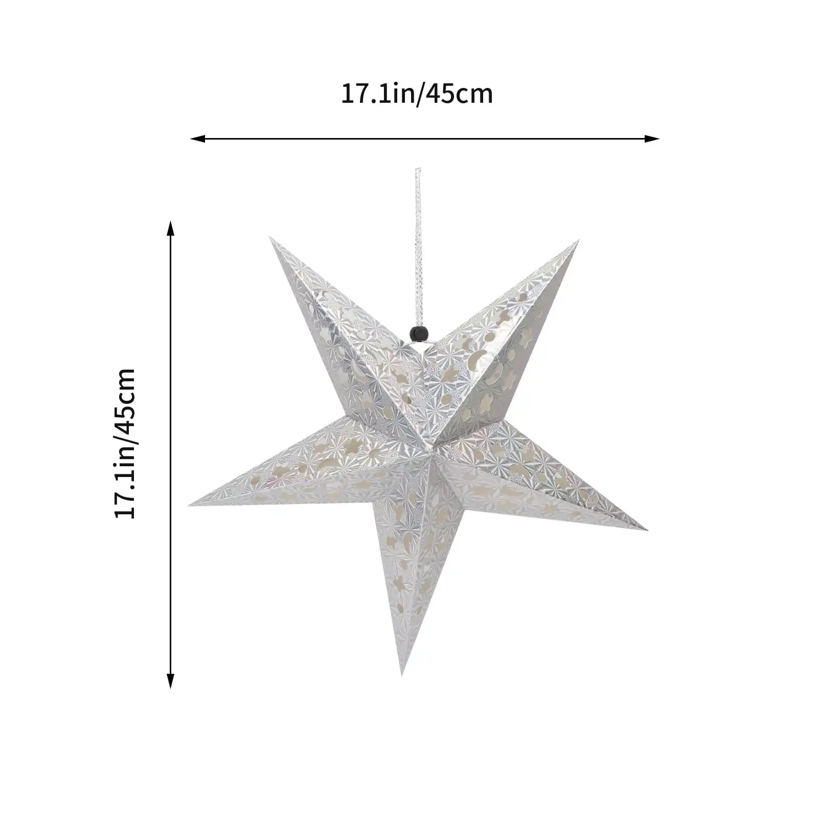 Paper Star Lantern Lights Hanging Light Christmasstars Shade Lamp Diwali Silver Decorations White Lighted Lamps Star Lanterns