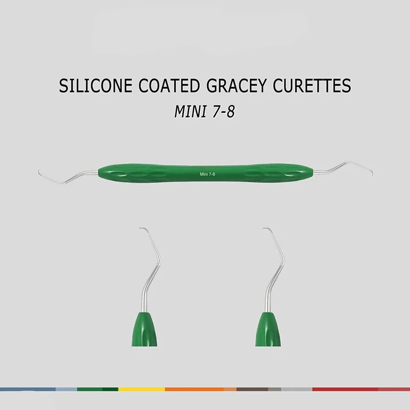 WHOLESALE DENTAL SCALER H6-H7 SILICONE+MINI 11/12 + MS-A MINI SICKLE SCALER SET DENTAL CE CERTIFIED APPROVED