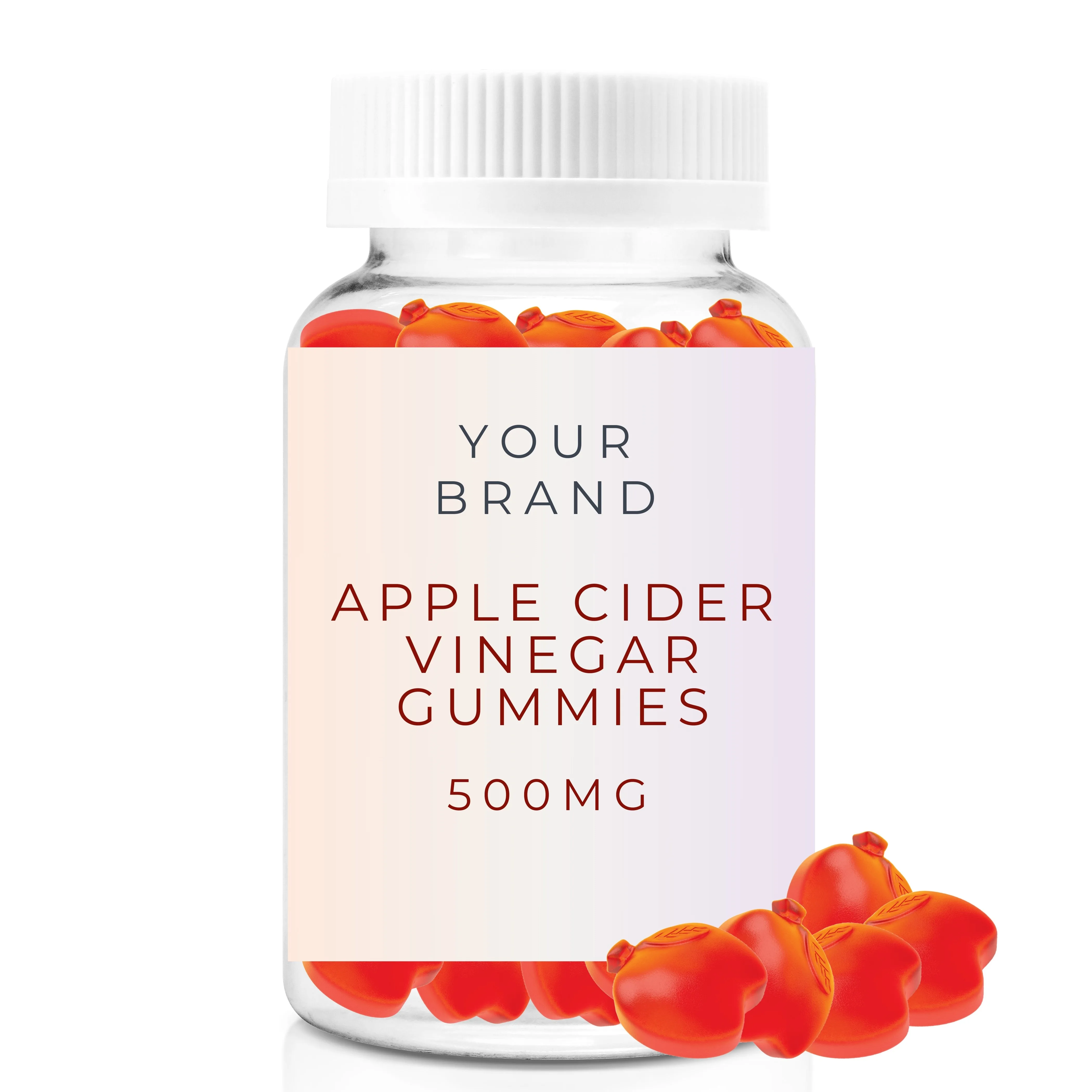 Adult Vegan Premium Quality Apple Cider Vinegar 500mg Gummy Supplement Private Label Vegan Premium Quality