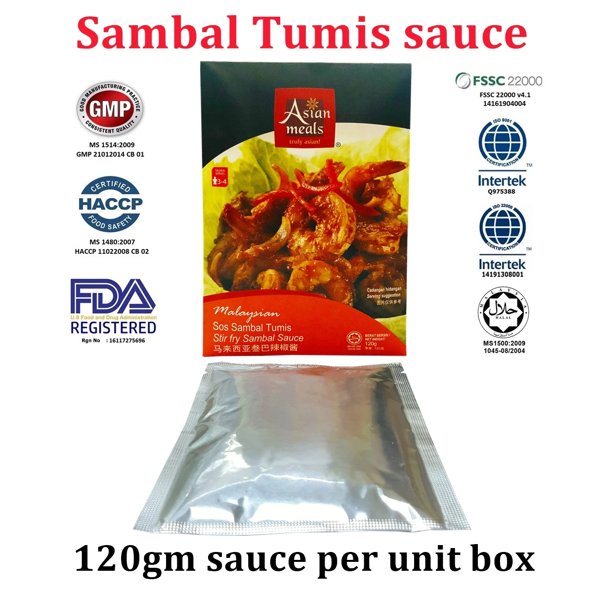 Wholesale Hot Selling Sambal Tumis Sauce Spicy Red Chili Paste Pack In A Bag Malaysian Halal Delicious Eating HACCP GMP ISO