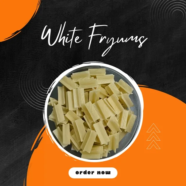 White Unfried Fryums Grain Snacks Delicious and Healthy Snack Food