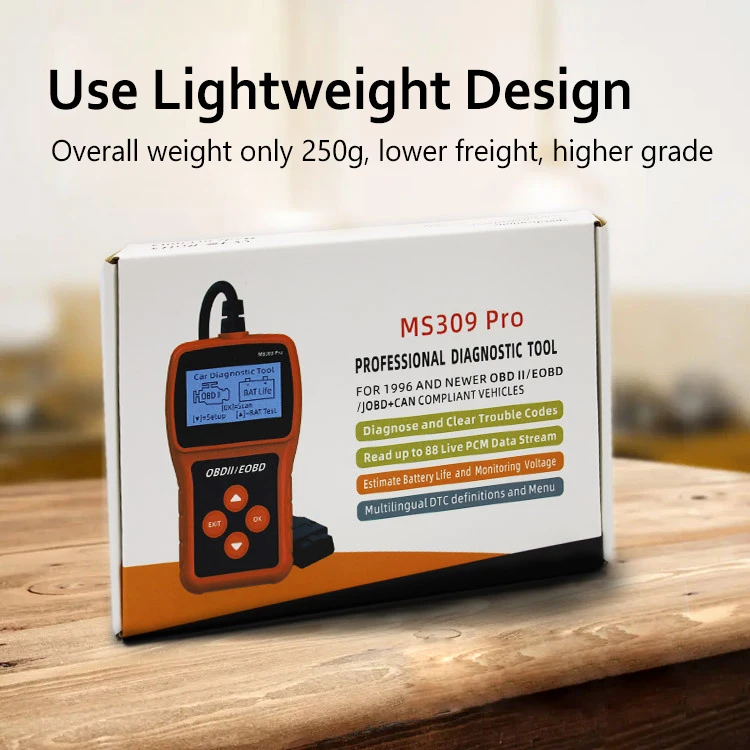 MS309PRO Auto Code Reader Scanner OBDII\/EOBD Code reader Car Diagnostic Tool