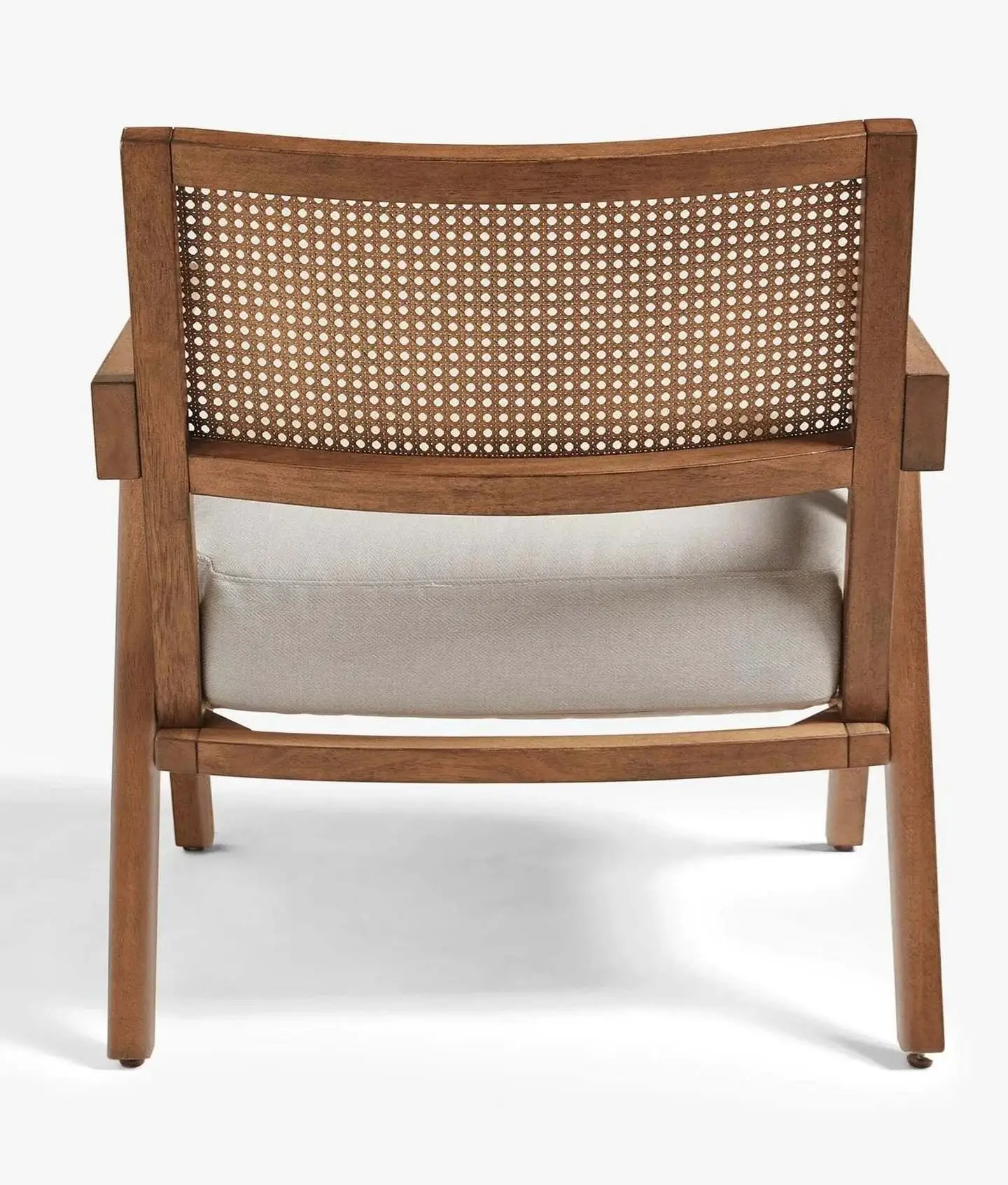 Restaurant Outdoor Garden Wood Chair Nordic Cafe Armchair Living Room Balcony Lounge Wooden Wicker Rattan Back Dining Chairs OEM