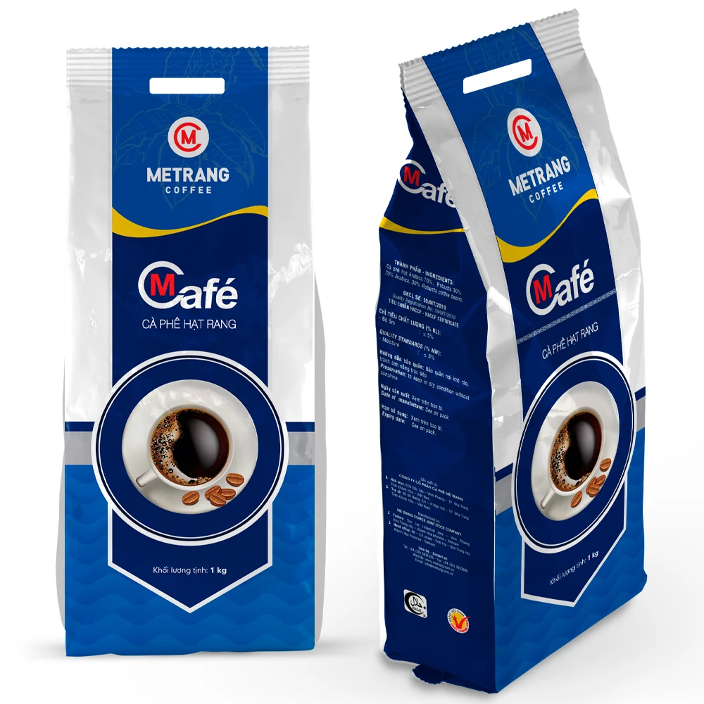 Best Price Roasted Bag Coffee Beans Mcafe Roasted Coffee Beans 1kg mixing Arabica and Robusta coffee beans