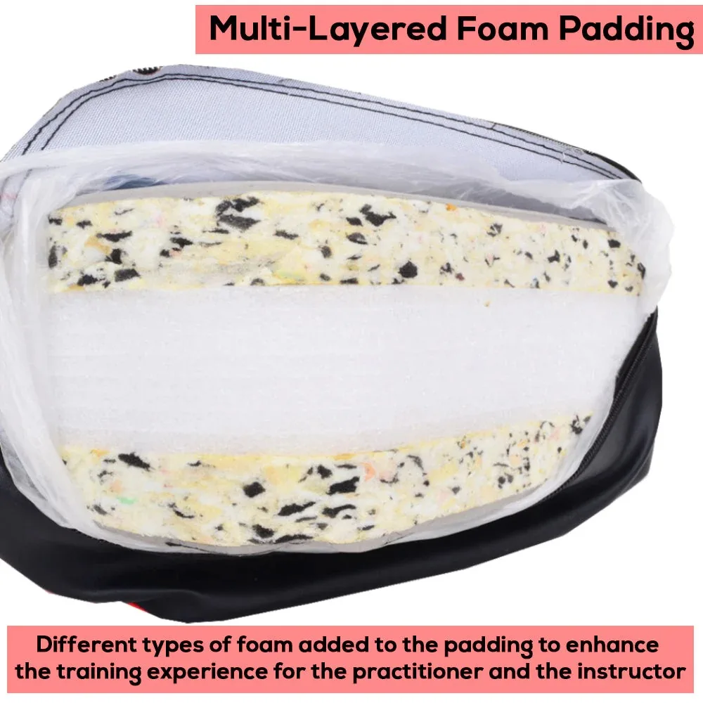 Custom High Quality Unisex Red+Black Heavy Duty Curved Large Striking Shield