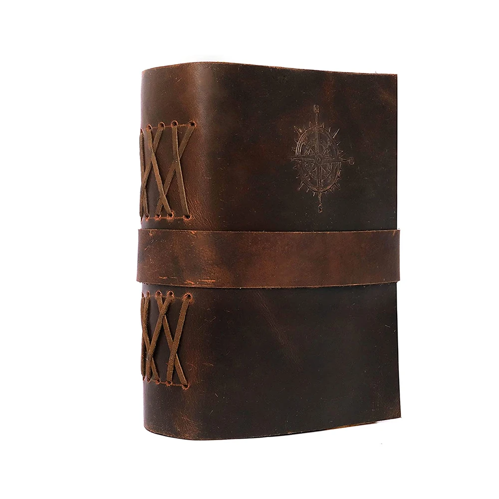 Genuine Leather Custom Printed Leather Bound Journal For Men And Women Writing Notebook Sketchbook Travel Dairy