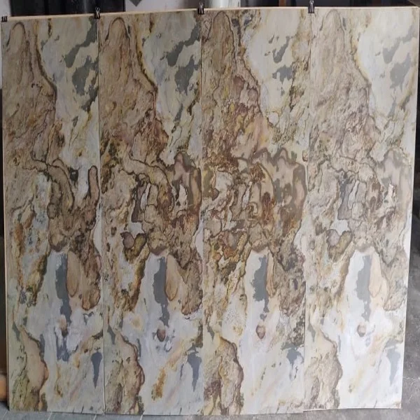 Indian Autumn Slate Stone Veneer Cheap Natural 2mm Thickness 4X2 & 4X8 Feet Block for Interior & Exterior Wall Panel Decoration