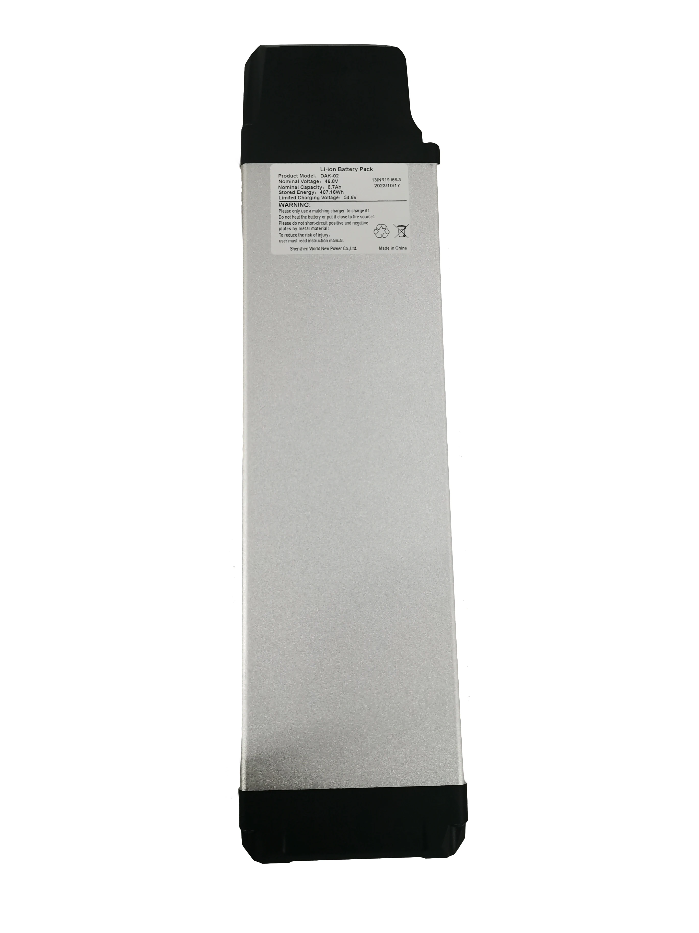 Worldpower Customize Siliverfish 48v 7.8ah lithium ion ebike electric bike batteries battery pack for ebike