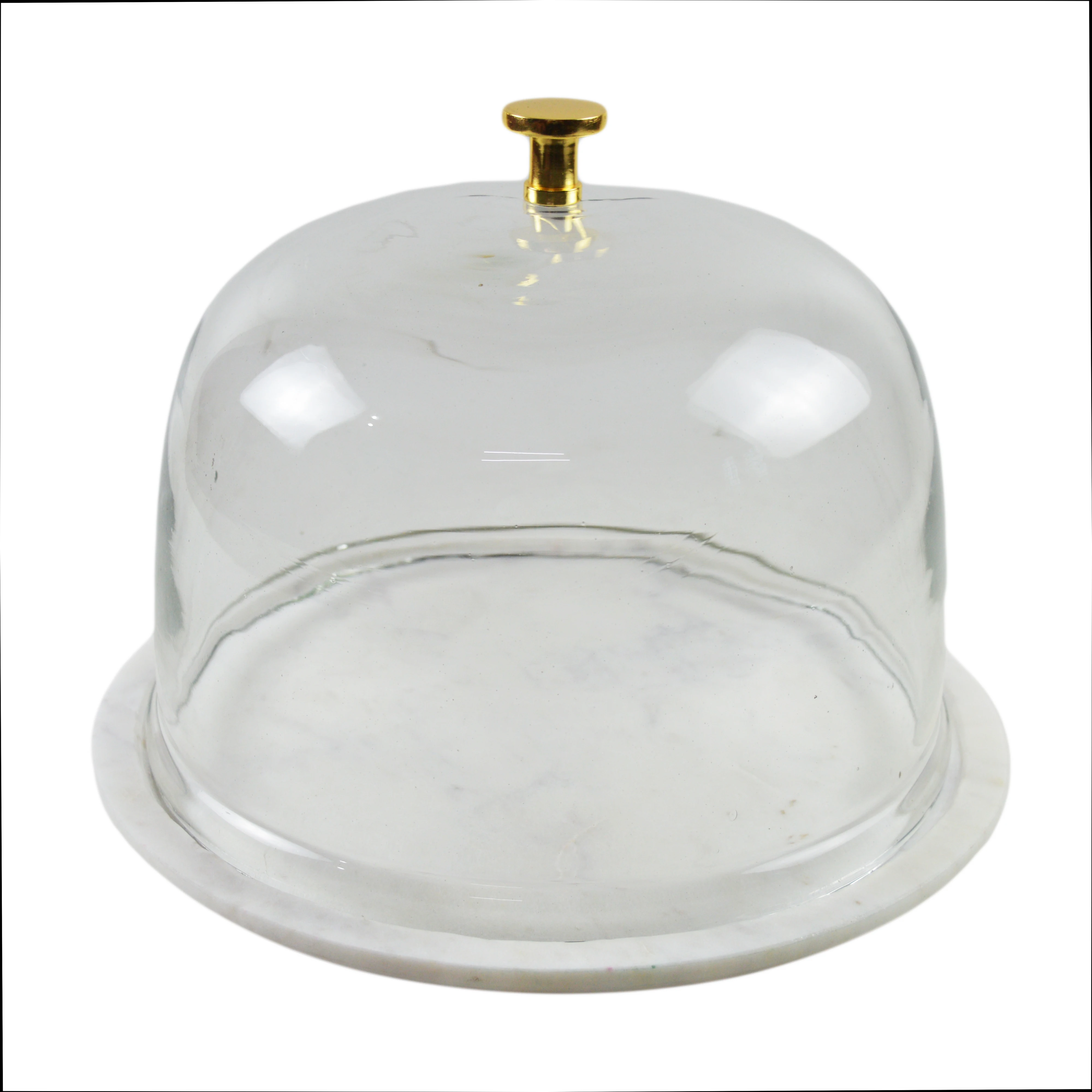 Marble Base Cake Stand With Glass Dome and Metal Knob Essential Cake Tools Kitchenware Molds Birthday Wedding Parties Engagement