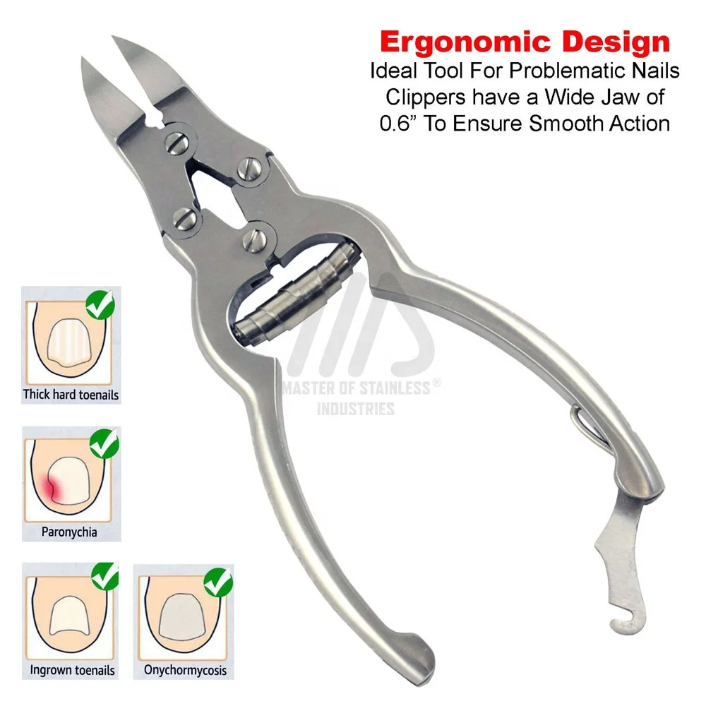 Black color Nail Clipper Pedicure tools Toe Nail heavy duty cutter personal care tools Double action soft grip toe nail clipper