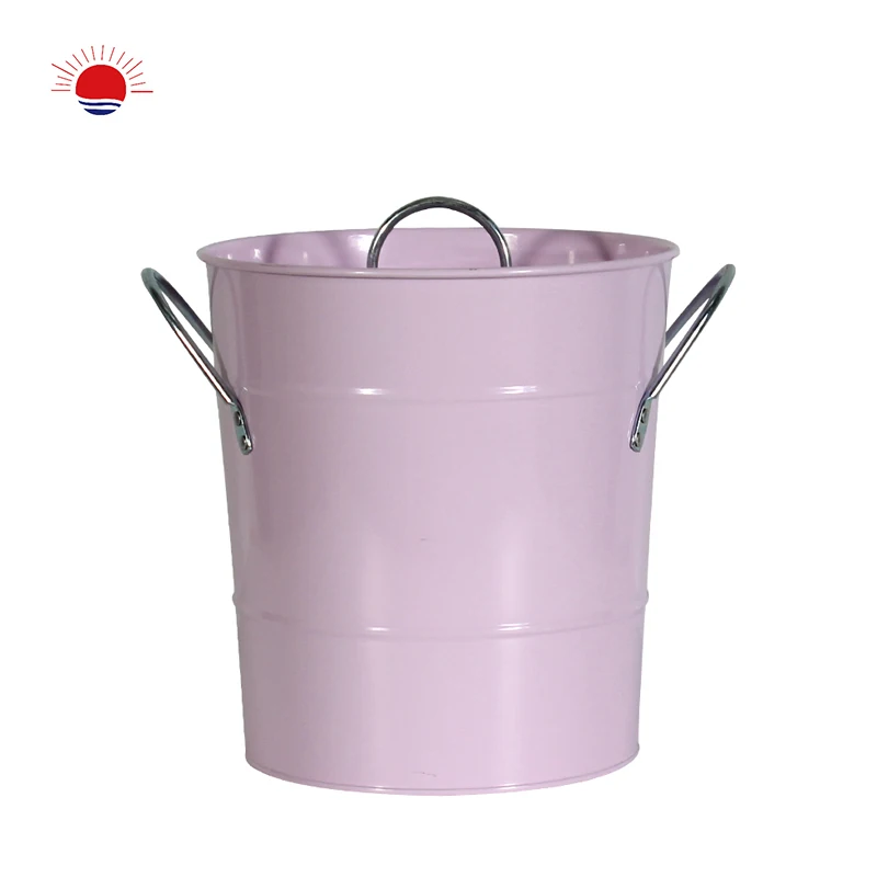 Hot-selling New Lifestyle  Galvanized Steel Bucket Food Waste Bin Compost Bin for Kitchen
