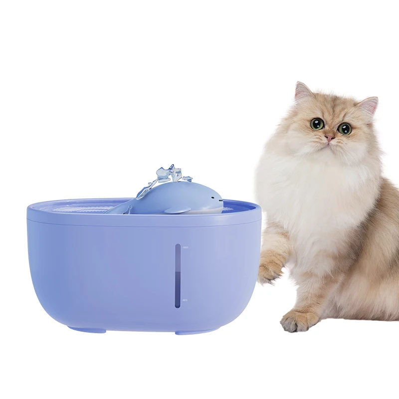 Cat Water Fountain for Drinking 2L Automatic Pet Fountain Dispenser with Replacement Filters Adjustable Pump for Cats Puppy
